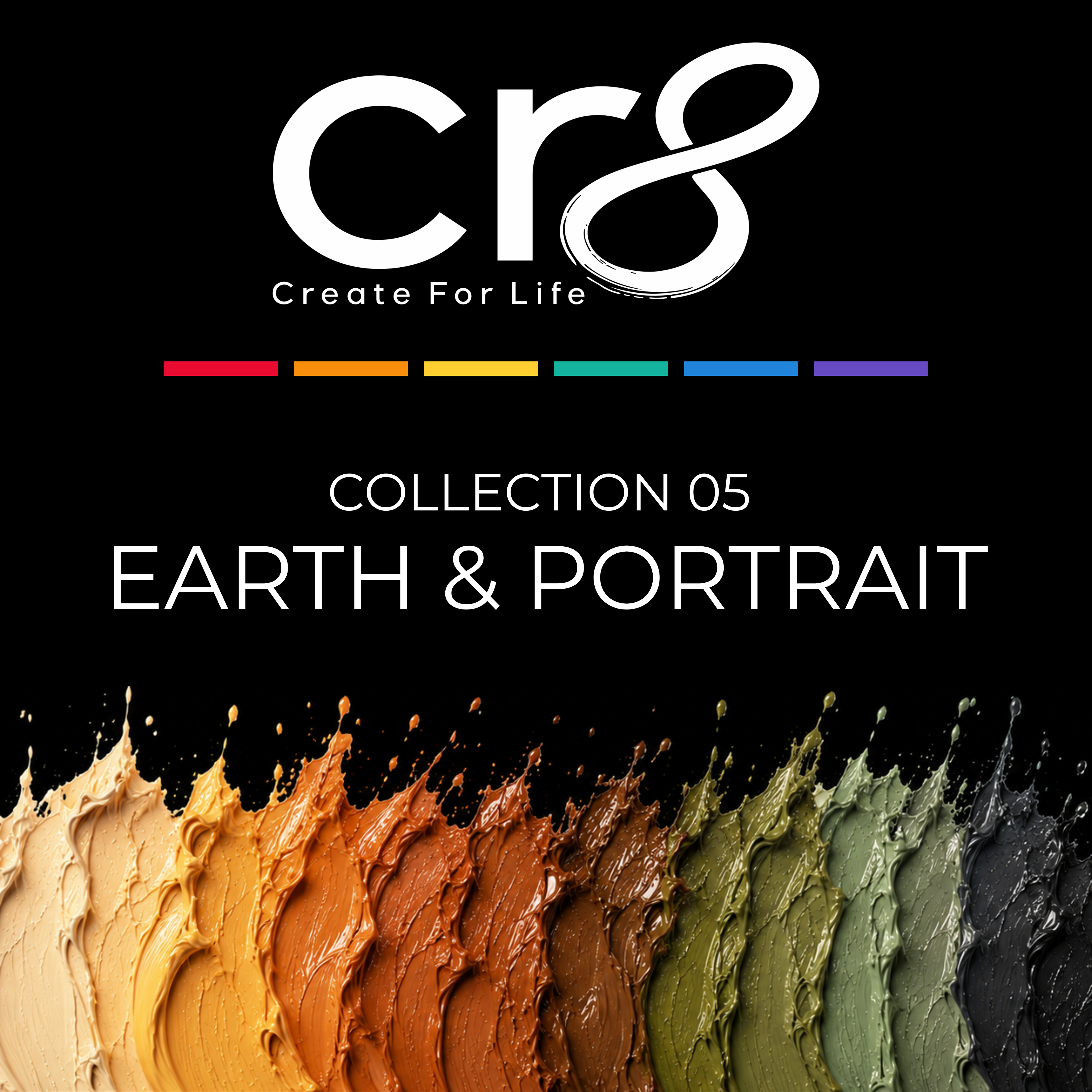 CR8 Colour Collection 05 – Earth & Portrait | Multi-Surface Acrylic Paint Set