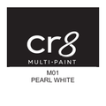 CR8 Pearl White acrylic multi-surface paint 30g label