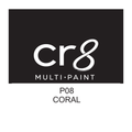 CR8 Coral acrylic multi-surface paint 30g label