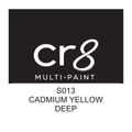 CR8 Cadmium Yellow Deep acrylic multi-surface paint 30g label