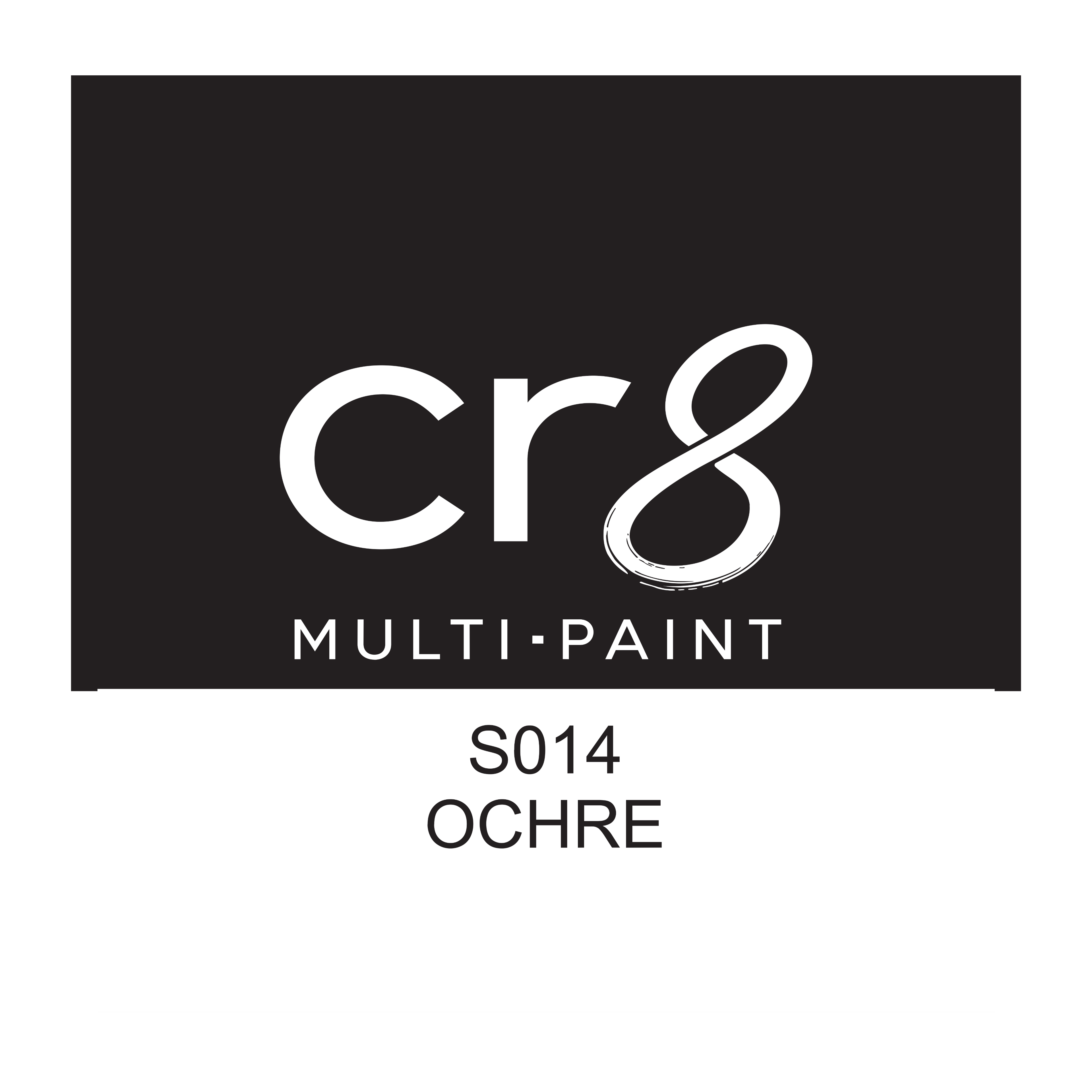CR8 Ochre acrylic multi-surface paint 30g label