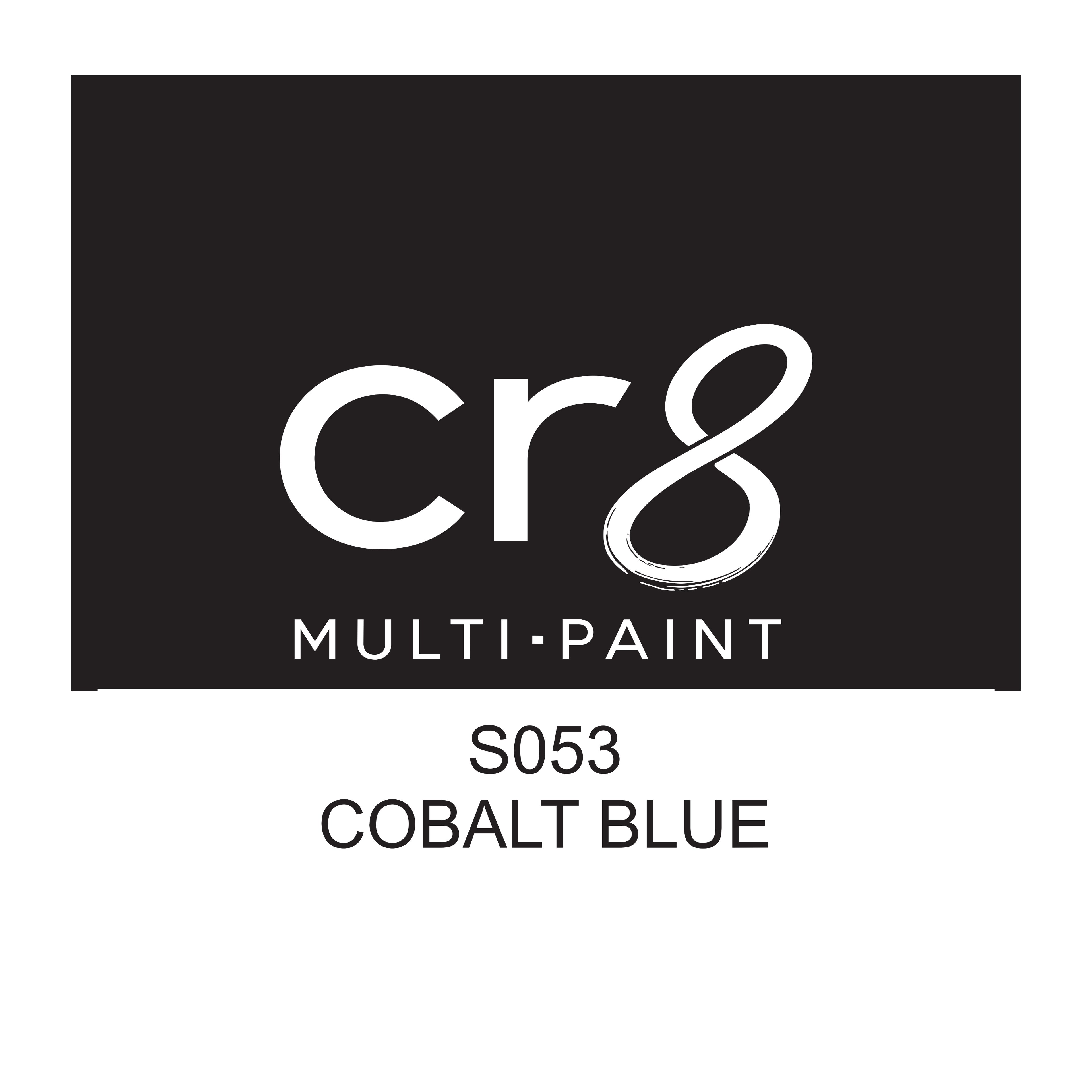 CR8 Cobalt Blue acrylic multi-surface paint 30g label