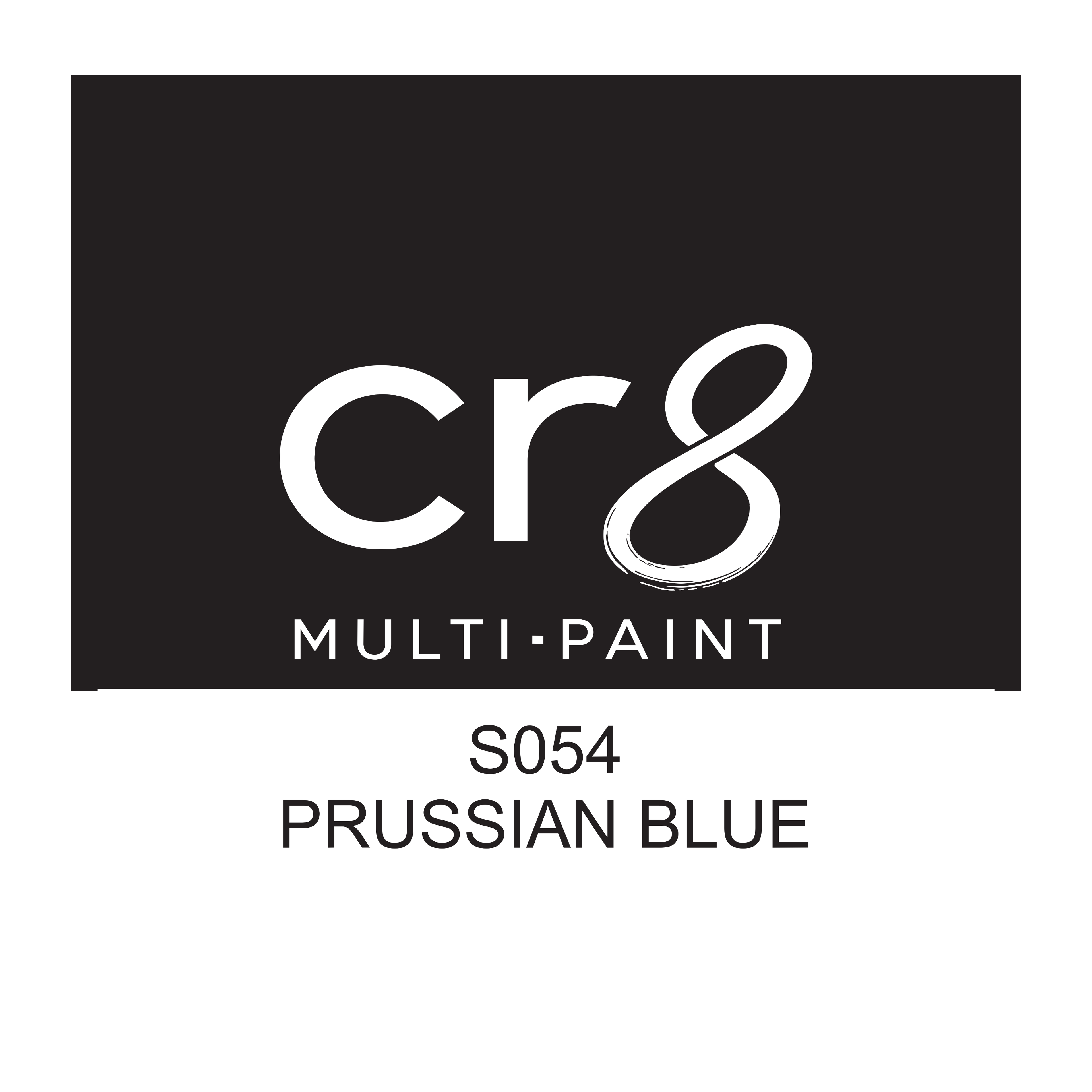 CR8 Prussian Blue acrylic multi-surface paint 30g label