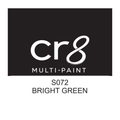 CR8 Bright Green acrylic multi-surface paint 30g label