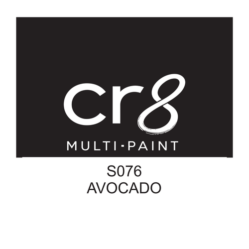 CR8 Avocado acrylic multi-surface paint 30g label